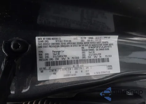 2018 Ford Focus Se from USA, damaged, VIN 1FADP3F21JL251073